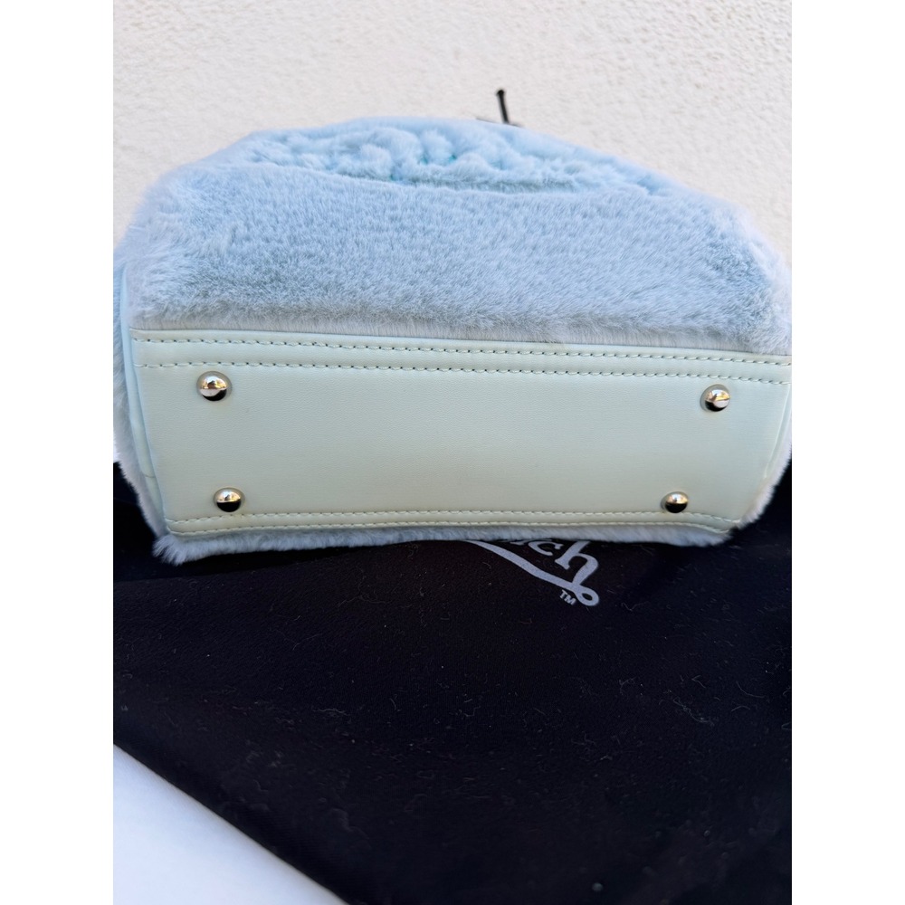 Y2K Von Dutch Fuzzy Blue Mini Bowling Handbag & Slippers Set Size 8 - Picture 5 of 7
